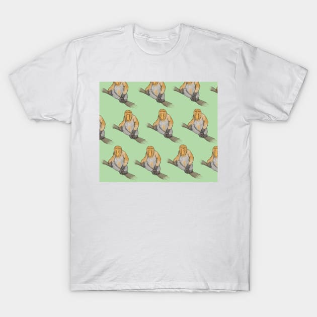 Amazing Proboscis Monkey T-Shirt by ButtonandSquirt